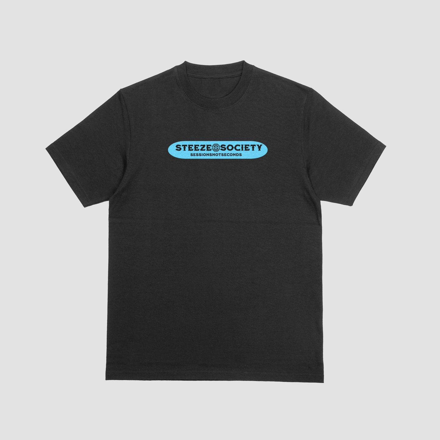 Steeze Society “Sessions Not Seconds” Tee – Blackout Blue
