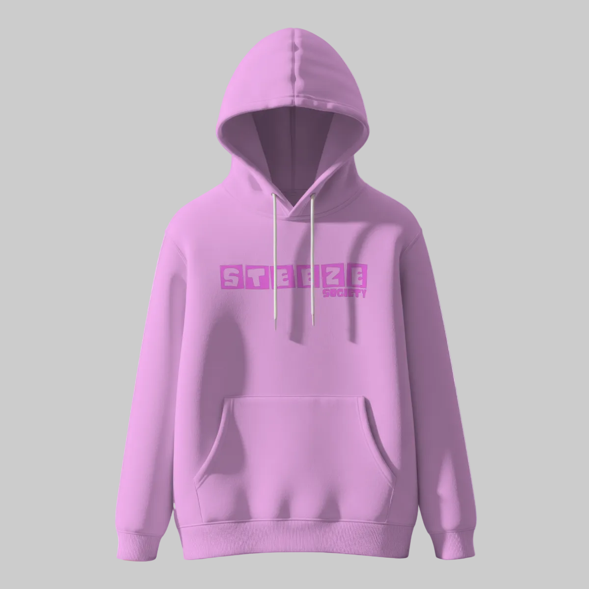 Steeze Society Block Logo Hoodie – Dusky Pink