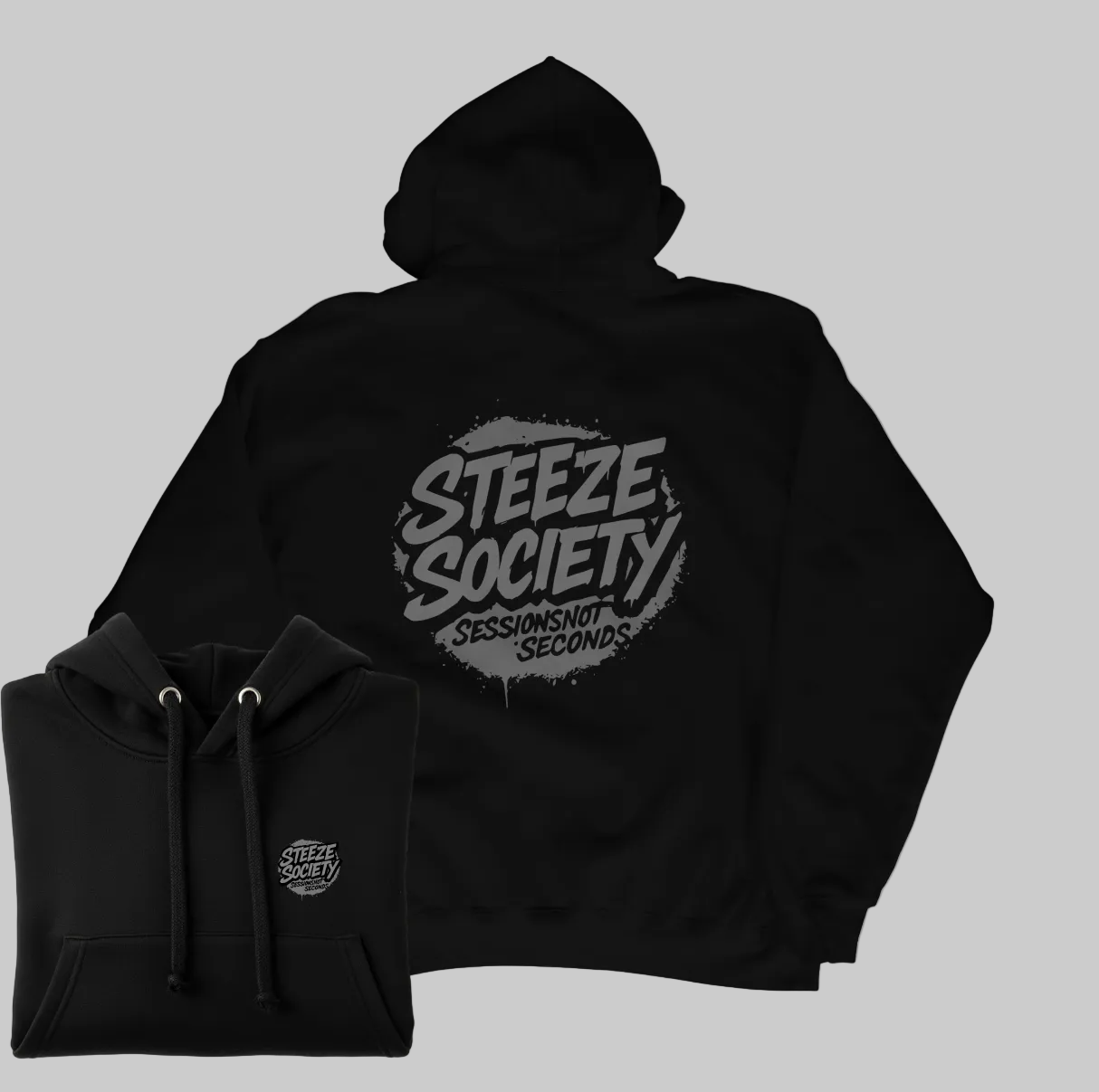 OG Logo Greyscale Hoodie-Steeze Society