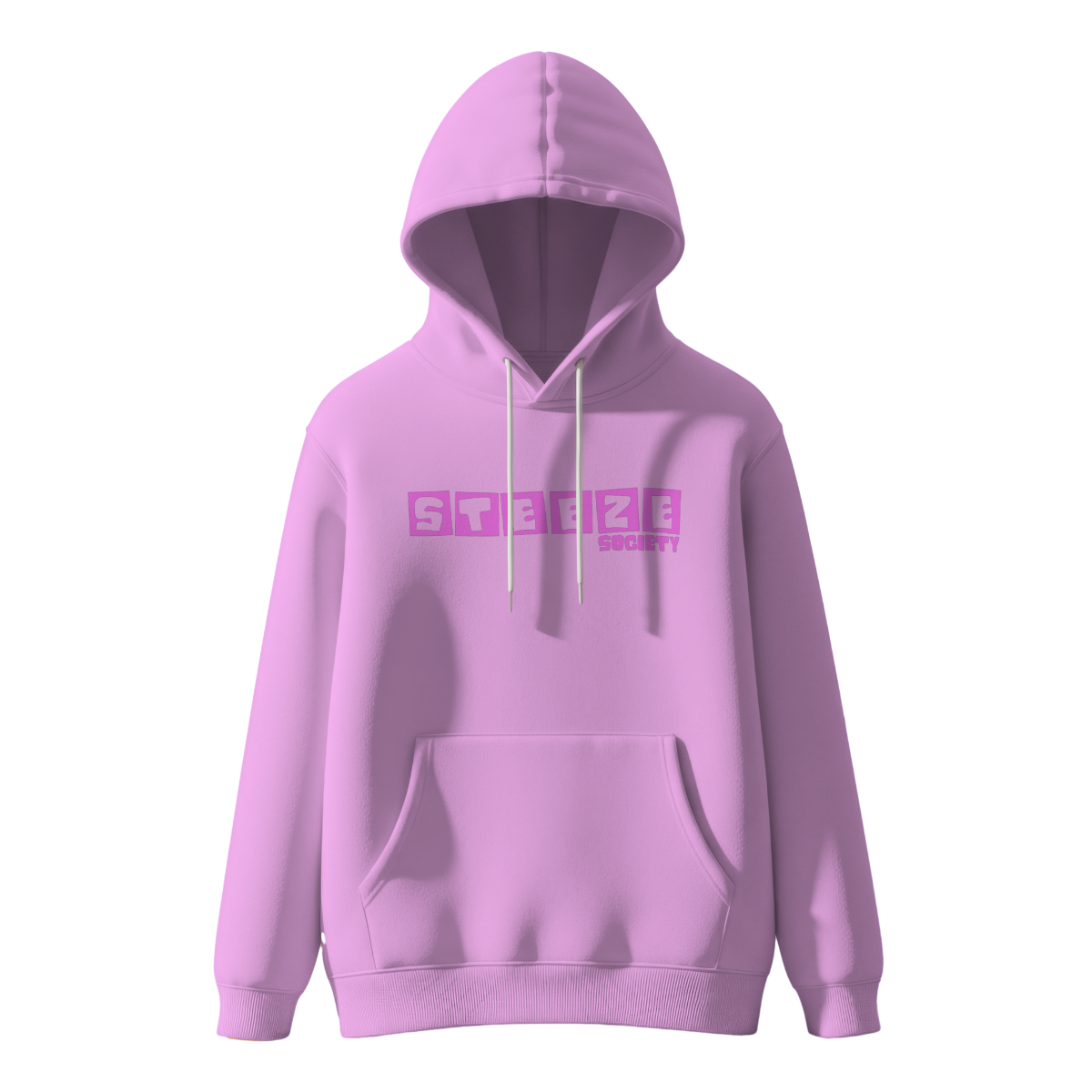 Steeze Society Block Logo Hoodie – Dusky Pink