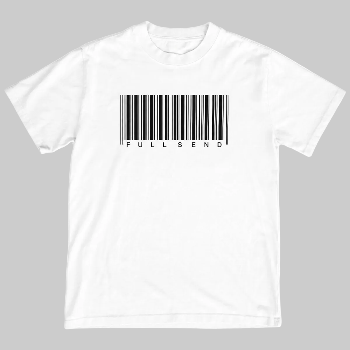 Full Send Barcode Tee – White